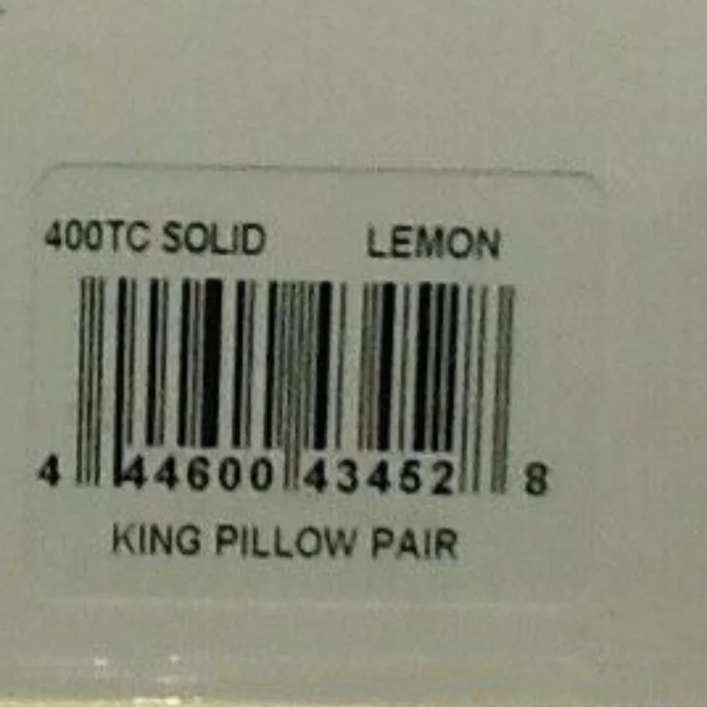 brand new LEMON Heartland 400 TC 100% Cotton Sateen KING Pillowcases
